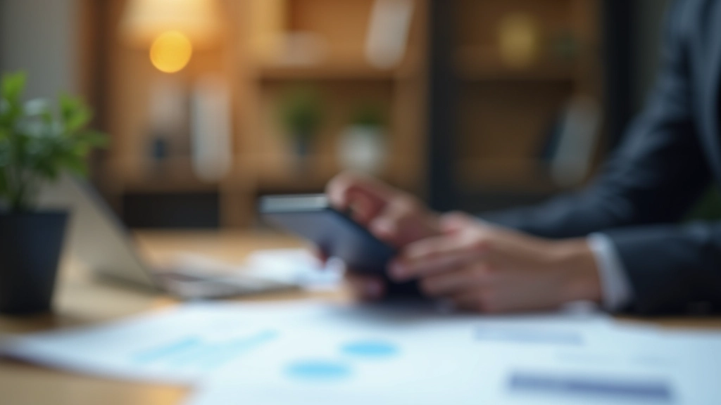 Person sitzt am Schreibtisch mit Taschenrechner, Nebenkostenabrechnung und Verbrauchszahlen, analysiert Rechnungen aufmerksam